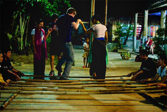 Bamboo Dancing in Mai Chau